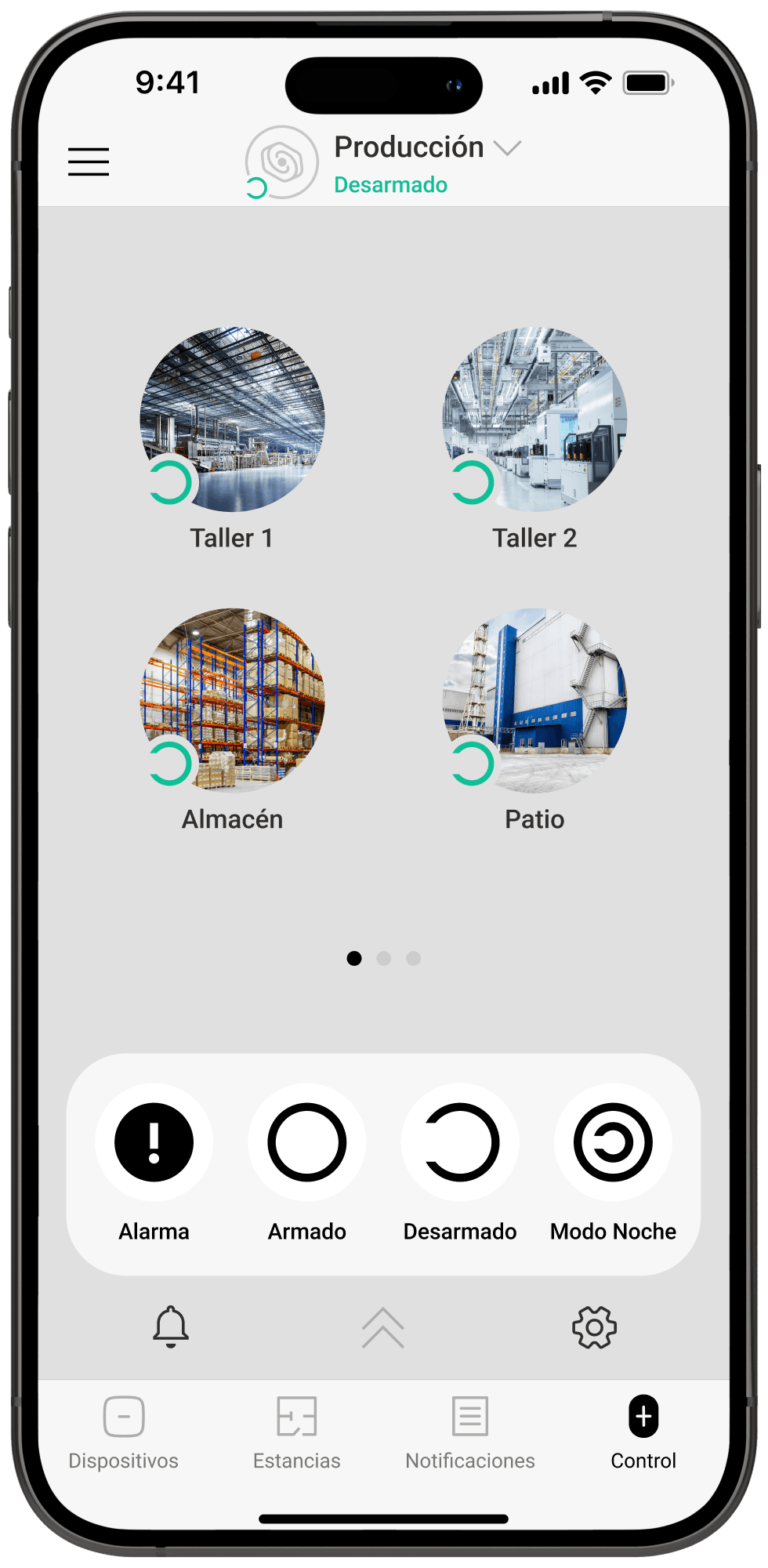 App Ajax Security System en smartphone
