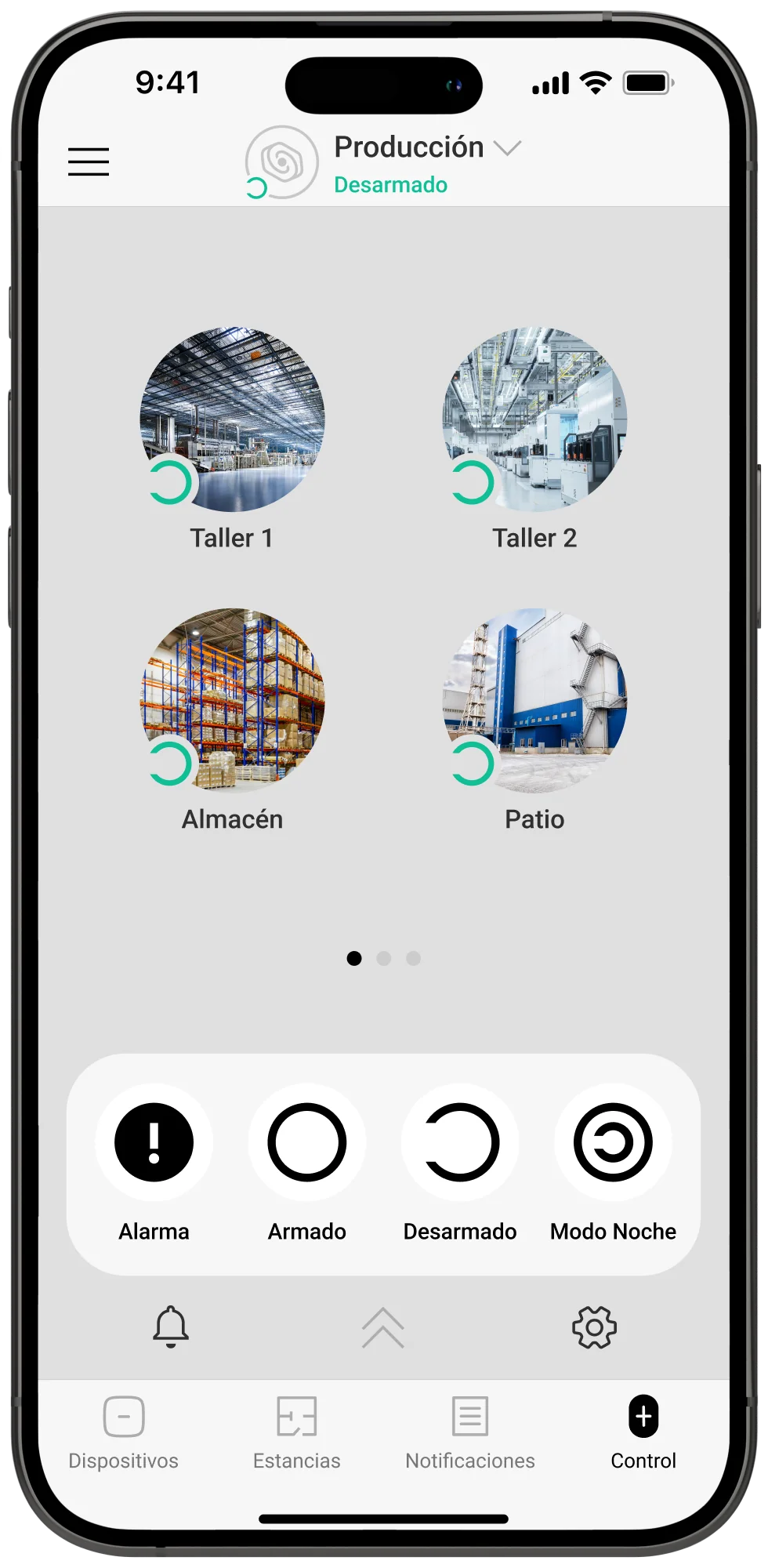 App Ajax Security System en smartphone