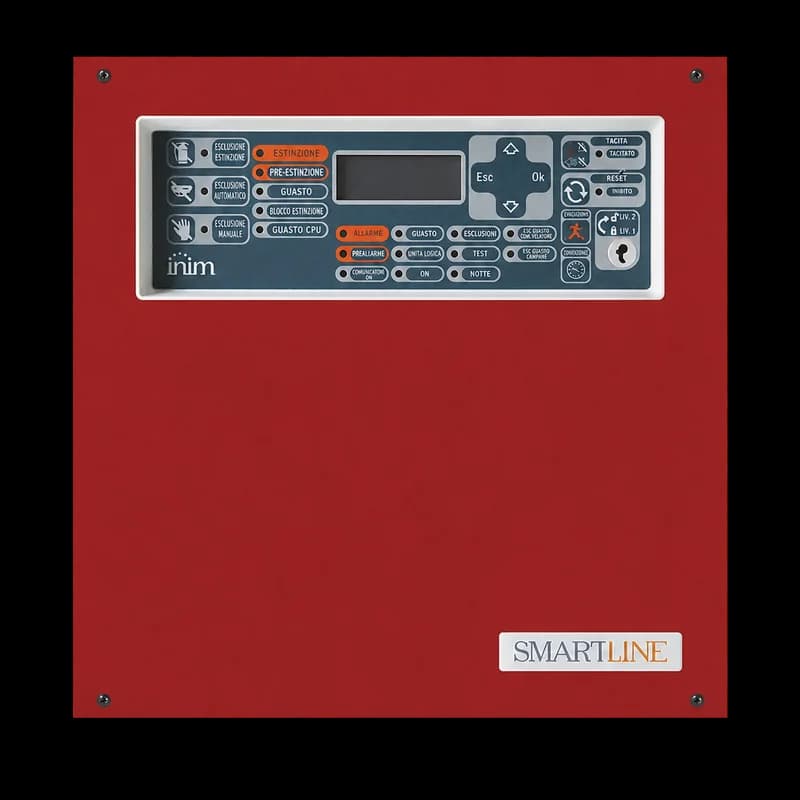Central convencional INIM SmartLine roja